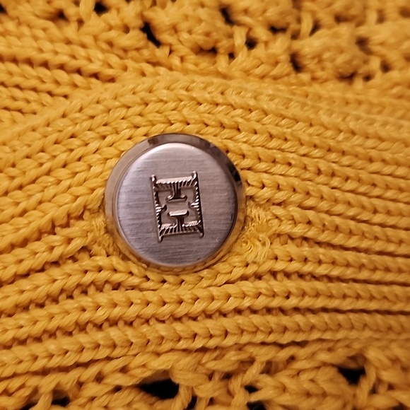 Escada Italy Silk Cotton Cardigan Stunning Yellow Size 38 US S - Picture 9 of 12